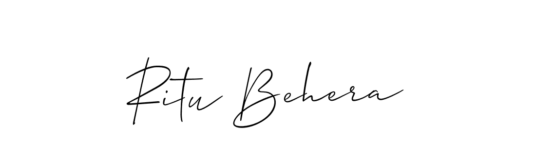 Similarly Allison_Script is the best handwritten signature design. Signature creator online .You can use it as an online autograph creator for name Ritu Behera. Ritu Behera signature style 2 images and pictures png