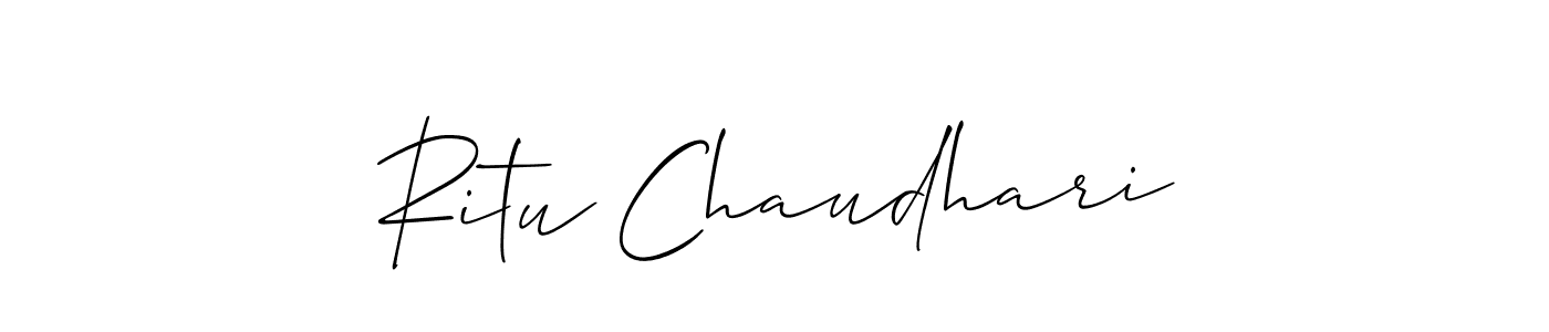 Ritu Chaudhari stylish signature style. Best Handwritten Sign (Allison_Script) for my name. Handwritten Signature Collection Ideas for my name Ritu Chaudhari. Ritu Chaudhari signature style 2 images and pictures png