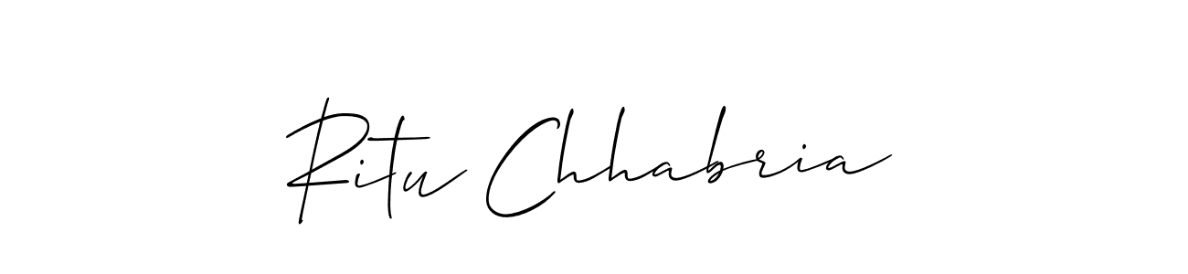 Similarly Allison_Script is the best handwritten signature design. Signature creator online .You can use it as an online autograph creator for name Ritu Chhabria. Ritu Chhabria signature style 2 images and pictures png
