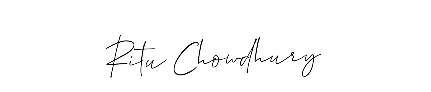 Ritu Chowdhury stylish signature style. Best Handwritten Sign (Allison_Script) for my name. Handwritten Signature Collection Ideas for my name Ritu Chowdhury. Ritu Chowdhury signature style 2 images and pictures png