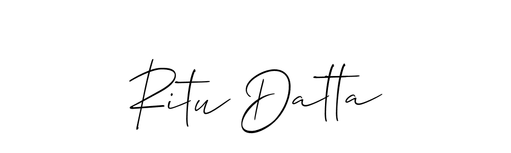 Design your own signature with our free online signature maker. With this signature software, you can create a handwritten (Allison_Script) signature for name Ritu Datta. Ritu Datta signature style 2 images and pictures png