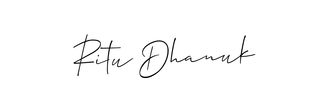 Here are the top 10 professional signature styles for the name Ritu Dhanuk. These are the best autograph styles you can use for your name. Ritu Dhanuk signature style 2 images and pictures png