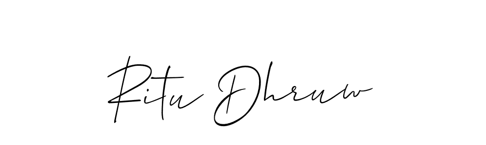How to Draw Ritu Dhruw signature style? Allison_Script is a latest design signature styles for name Ritu Dhruw. Ritu Dhruw signature style 2 images and pictures png