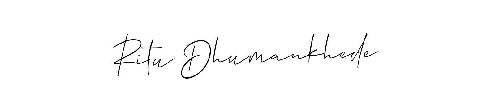 Ritu Dhumankhede stylish signature style. Best Handwritten Sign (Allison_Script) for my name. Handwritten Signature Collection Ideas for my name Ritu Dhumankhede. Ritu Dhumankhede signature style 2 images and pictures png