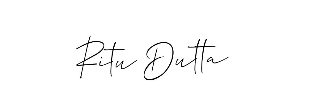 How to Draw Ritu Dutta signature style? Allison_Script is a latest design signature styles for name Ritu Dutta. Ritu Dutta signature style 2 images and pictures png