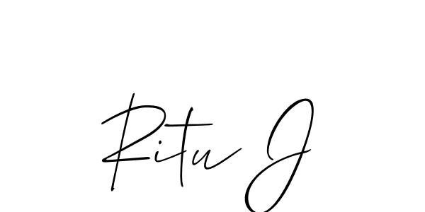 You can use this online signature creator to create a handwritten signature for the name Ritu J. This is the best online autograph maker. Ritu J signature style 2 images and pictures png
