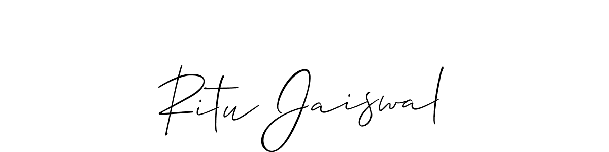 Similarly Allison_Script is the best handwritten signature design. Signature creator online .You can use it as an online autograph creator for name Ritu Jaiswal. Ritu Jaiswal signature style 2 images and pictures png