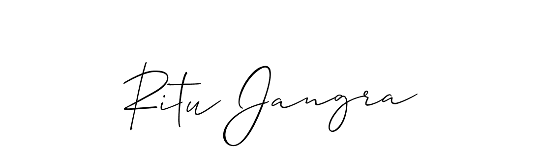 Design your own signature with our free online signature maker. With this signature software, you can create a handwritten (Allison_Script) signature for name Ritu Jangra. Ritu Jangra signature style 2 images and pictures png
