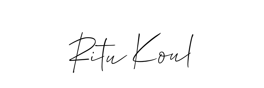 You can use this online signature creator to create a handwritten signature for the name Ritu Koul. This is the best online autograph maker. Ritu Koul signature style 2 images and pictures png