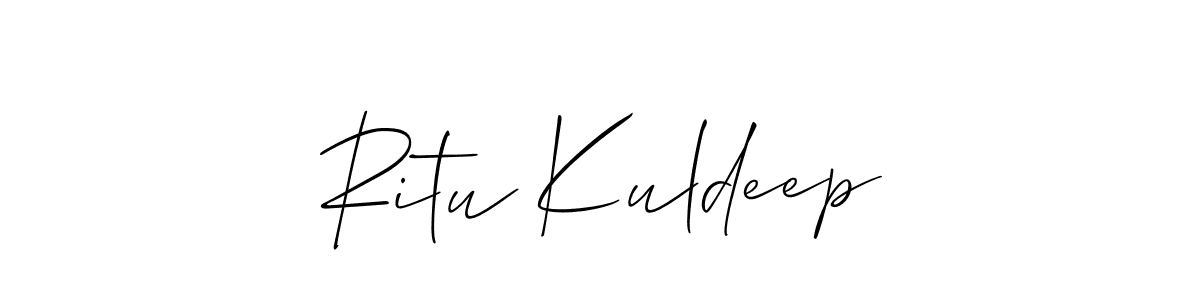 How to make Ritu Kuldeep signature? Allison_Script is a professional autograph style. Create handwritten signature for Ritu Kuldeep name. Ritu Kuldeep signature style 2 images and pictures png