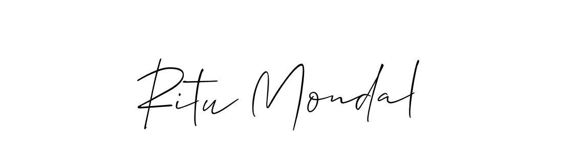 How to make Ritu Mondal signature? Allison_Script is a professional autograph style. Create handwritten signature for Ritu Mondal name. Ritu Mondal signature style 2 images and pictures png