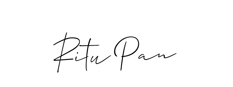 Also You can easily find your signature by using the search form. We will create Ritu Pan name handwritten signature images for you free of cost using Allison_Script sign style. Ritu Pan signature style 2 images and pictures png