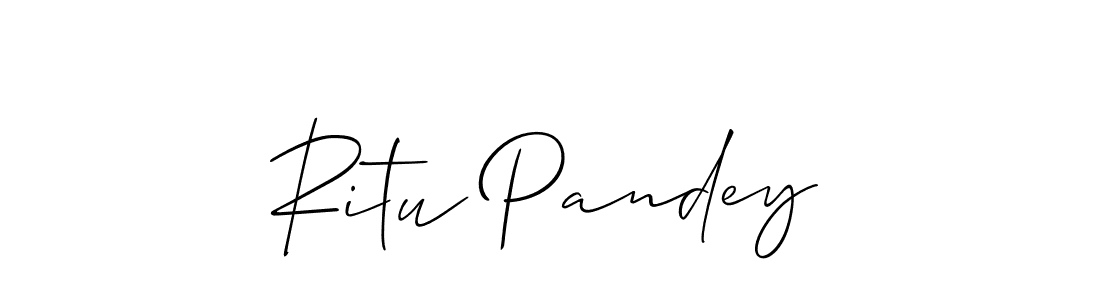 Ritu Pandey stylish signature style. Best Handwritten Sign (Allison_Script) for my name. Handwritten Signature Collection Ideas for my name Ritu Pandey. Ritu Pandey signature style 2 images and pictures png