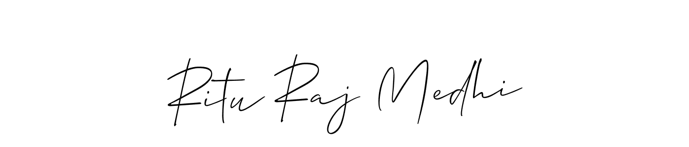 This is the best signature style for the Ritu Raj Medhi name. Also you like these signature font (Allison_Script). Mix name signature. Ritu Raj Medhi signature style 2 images and pictures png