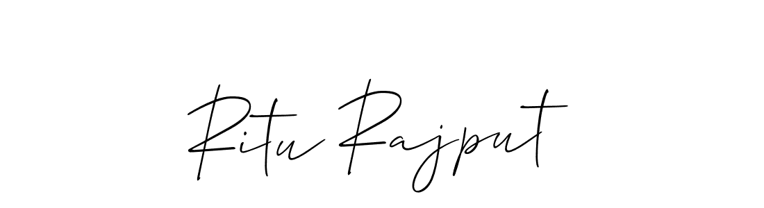 Design your own signature with our free online signature maker. With this signature software, you can create a handwritten (Allison_Script) signature for name Ritu Rajput. Ritu Rajput signature style 2 images and pictures png