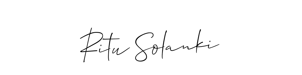 It looks lik you need a new signature style for name Ritu Solanki. Design unique handwritten (Allison_Script) signature with our free signature maker in just a few clicks. Ritu Solanki signature style 2 images and pictures png