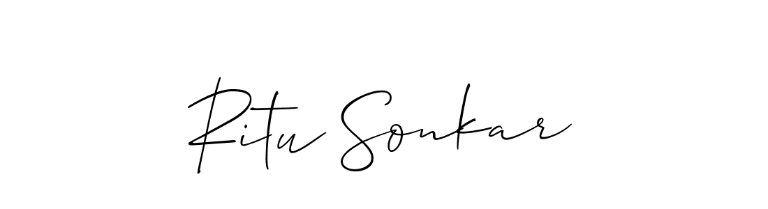 Also we have Ritu Sonkar name is the best signature style. Create professional handwritten signature collection using Allison_Script autograph style. Ritu Sonkar signature style 2 images and pictures png