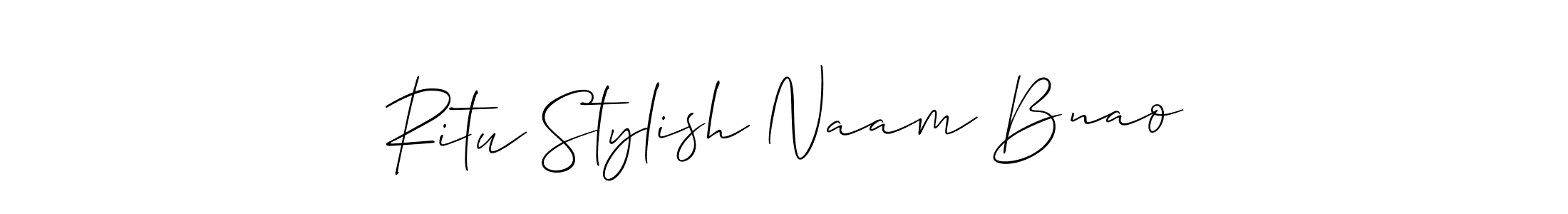 Create a beautiful signature design for name Ritu Stylish Naam Bnao. With this signature (Allison_Script) fonts, you can make a handwritten signature for free. Ritu Stylish Naam Bnao signature style 2 images and pictures png