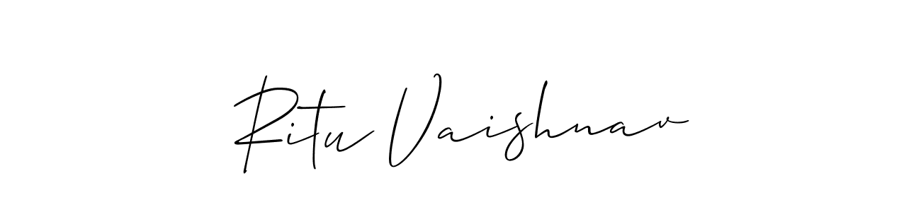 Ritu Vaishnav stylish signature style. Best Handwritten Sign (Allison_Script) for my name. Handwritten Signature Collection Ideas for my name Ritu Vaishnav. Ritu Vaishnav signature style 2 images and pictures png