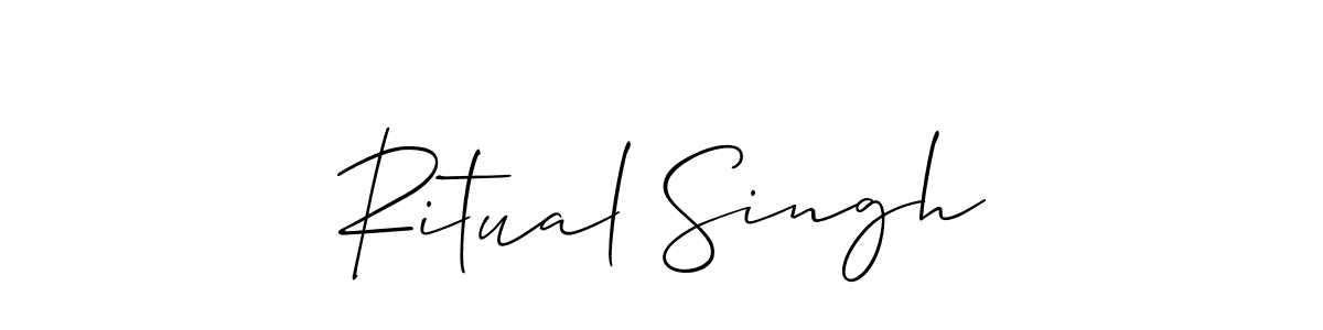 You should practise on your own different ways (Allison_Script) to write your name (Ritual Singh) in signature. don't let someone else do it for you. Ritual Singh signature style 2 images and pictures png