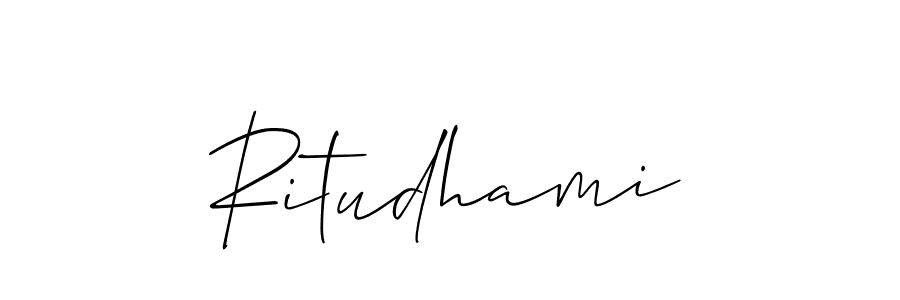 Allison_Script is a professional signature style that is perfect for those who want to add a touch of class to their signature. It is also a great choice for those who want to make their signature more unique. Get Ritudhami name to fancy signature for free. Ritudhami signature style 2 images and pictures png