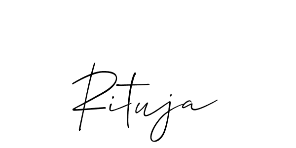 It looks lik you need a new signature style for name Rituja. Design unique handwritten (Allison_Script) signature with our free signature maker in just a few clicks. Rituja signature style 2 images and pictures png
