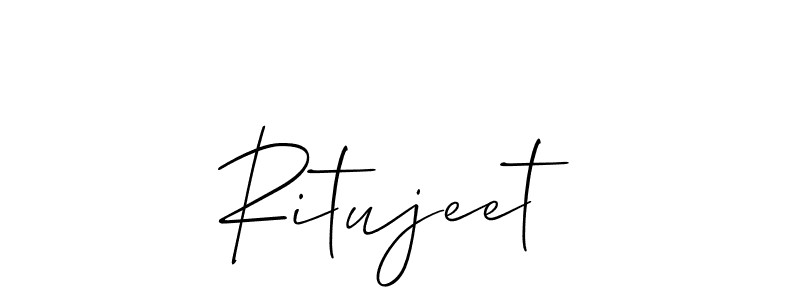 Make a beautiful signature design for name Ritujeet. With this signature (Allison_Script) style, you can create a handwritten signature for free. Ritujeet signature style 2 images and pictures png