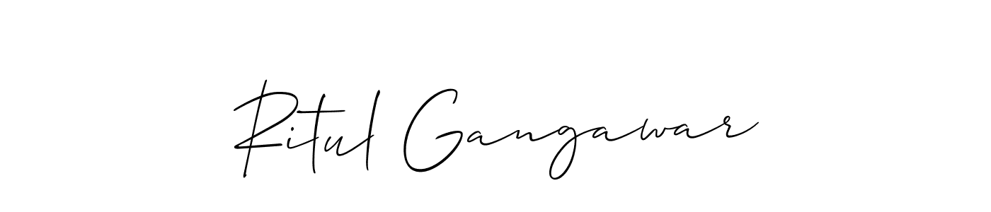 How to Draw Ritul Gangawar signature style? Allison_Script is a latest design signature styles for name Ritul Gangawar. Ritul Gangawar signature style 2 images and pictures png