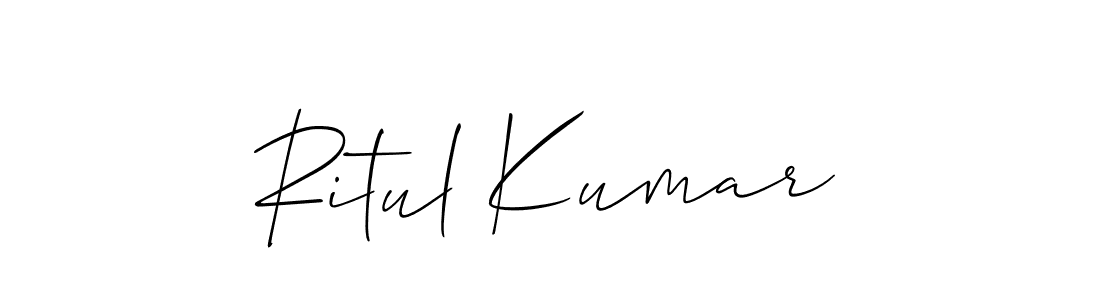 How to make Ritul Kumar signature? Allison_Script is a professional autograph style. Create handwritten signature for Ritul Kumar name. Ritul Kumar signature style 2 images and pictures png