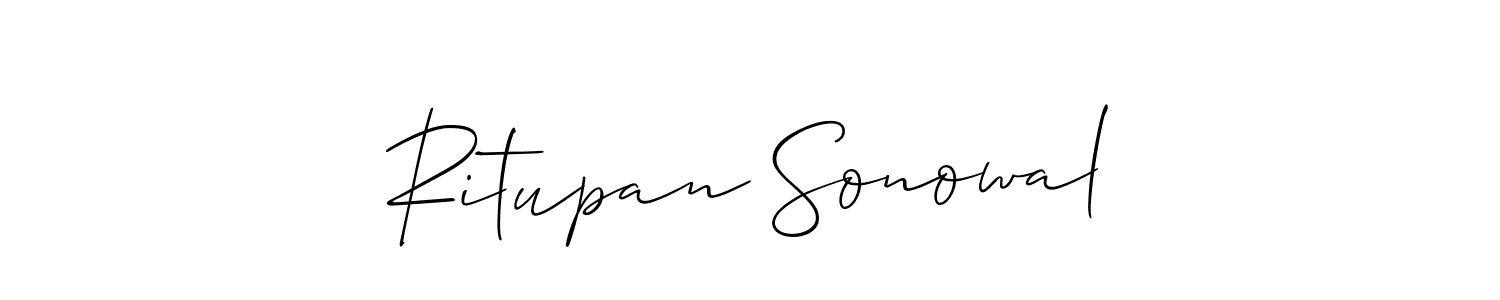 if you are searching for the best signature style for your name Ritupan Sonowal. so please give up your signature search. here we have designed multiple signature styles  using Allison_Script. Ritupan Sonowal signature style 2 images and pictures png