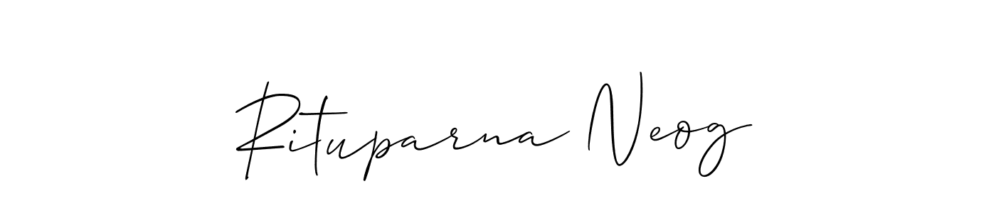 How to make Rituparna Neog name signature. Use Allison_Script style for creating short signs online. This is the latest handwritten sign. Rituparna Neog signature style 2 images and pictures png