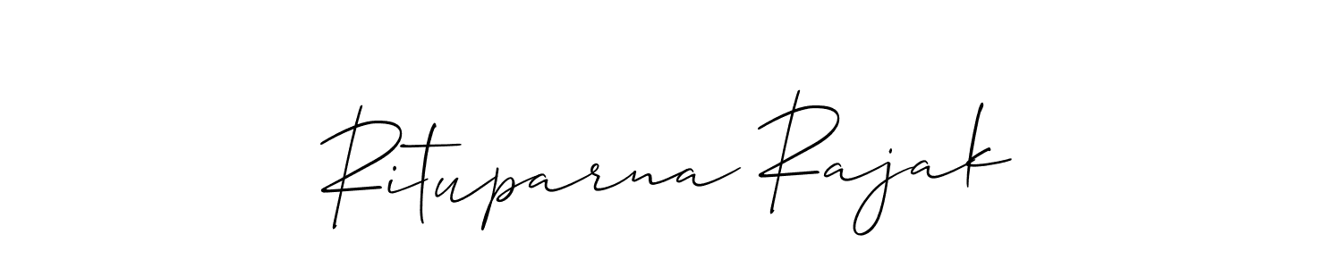 How to make Rituparna Rajak name signature. Use Allison_Script style for creating short signs online. This is the latest handwritten sign. Rituparna Rajak signature style 2 images and pictures png