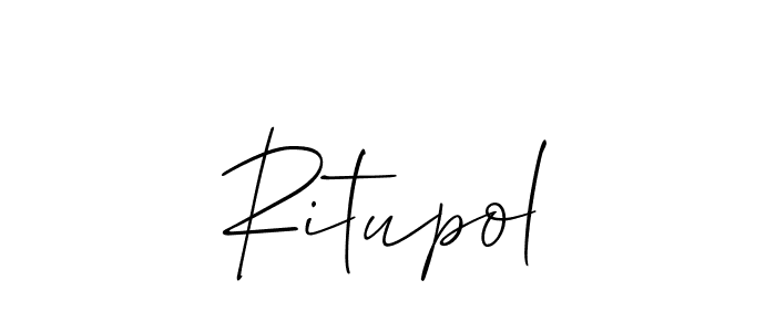 Also we have Ritupol name is the best signature style. Create professional handwritten signature collection using Allison_Script autograph style. Ritupol signature style 2 images and pictures png