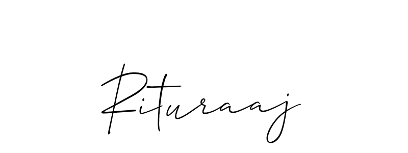 It looks lik you need a new signature style for name Rituraaj. Design unique handwritten (Allison_Script) signature with our free signature maker in just a few clicks. Rituraaj signature style 2 images and pictures png