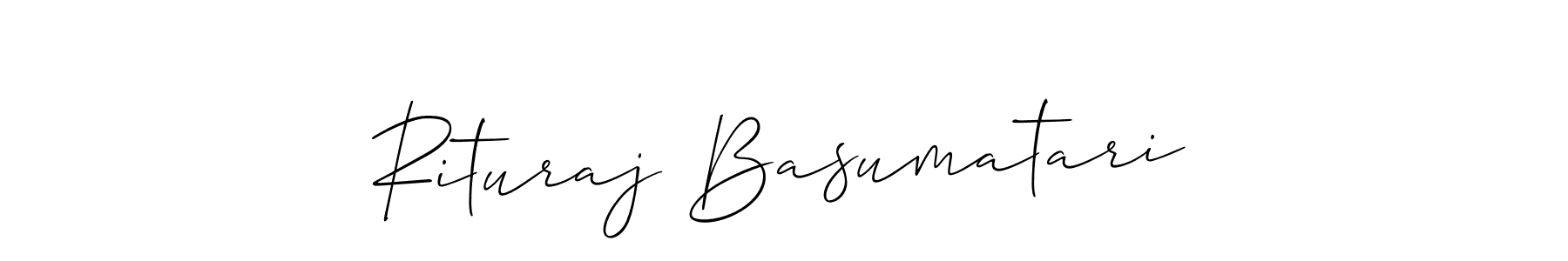 How to make Rituraj Basumatari signature? Allison_Script is a professional autograph style. Create handwritten signature for Rituraj Basumatari name. Rituraj Basumatari signature style 2 images and pictures png