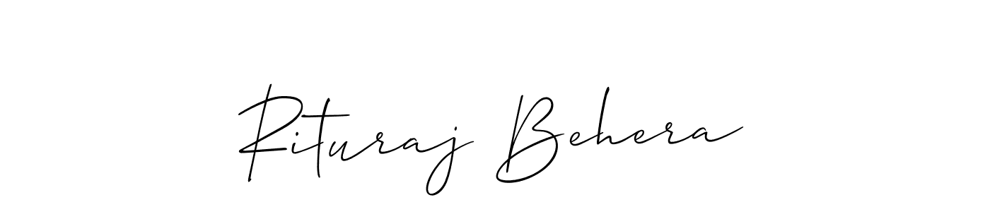 You should practise on your own different ways (Allison_Script) to write your name (Rituraj Behera) in signature. don't let someone else do it for you. Rituraj Behera signature style 2 images and pictures png