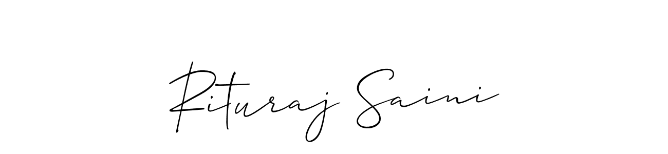 Design your own signature with our free online signature maker. With this signature software, you can create a handwritten (Allison_Script) signature for name Rituraj Saini. Rituraj Saini signature style 2 images and pictures png