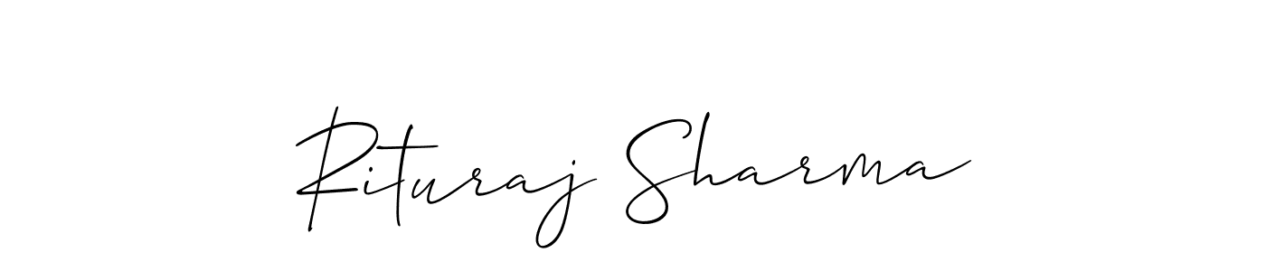 Make a short Rituraj Sharma signature style. Manage your documents anywhere anytime using Allison_Script. Create and add eSignatures, submit forms, share and send files easily. Rituraj Sharma signature style 2 images and pictures png