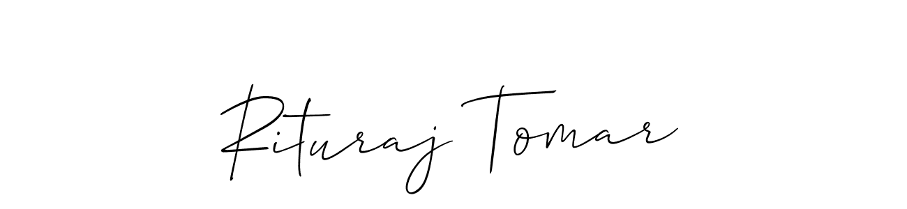 Use a signature maker to create a handwritten signature online. With this signature software, you can design (Allison_Script) your own signature for name Rituraj Tomar. Rituraj Tomar signature style 2 images and pictures png