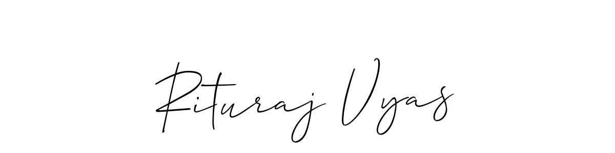 How to make Rituraj Vyas signature? Allison_Script is a professional autograph style. Create handwritten signature for Rituraj Vyas name. Rituraj Vyas signature style 2 images and pictures png