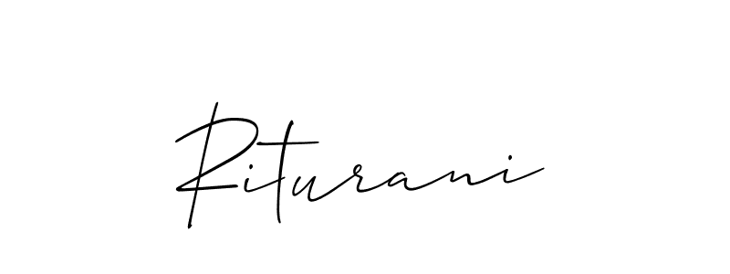 Make a beautiful signature design for name Riturani. With this signature (Allison_Script) style, you can create a handwritten signature for free. Riturani signature style 2 images and pictures png