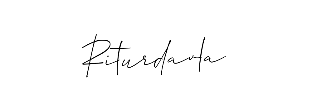 Allison_Script is a professional signature style that is perfect for those who want to add a touch of class to their signature. It is also a great choice for those who want to make their signature more unique. Get Riturdavla name to fancy signature for free. Riturdavla signature style 2 images and pictures png