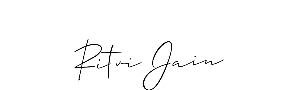 Design your own signature with our free online signature maker. With this signature software, you can create a handwritten (Allison_Script) signature for name Ritvi Jain. Ritvi Jain signature style 2 images and pictures png