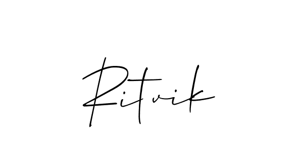 Best and Professional Signature Style for Ritvik. Allison_Script Best Signature Style Collection. Ritvik signature style 2 images and pictures png