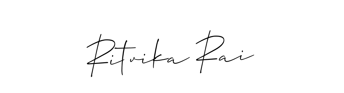 It looks lik you need a new signature style for name Ritvika Rai. Design unique handwritten (Allison_Script) signature with our free signature maker in just a few clicks. Ritvika Rai signature style 2 images and pictures png