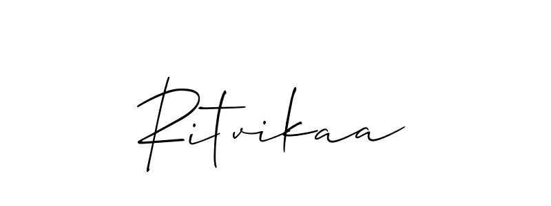 How to make Ritvikaa signature? Allison_Script is a professional autograph style. Create handwritten signature for Ritvikaa name. Ritvikaa signature style 2 images and pictures png