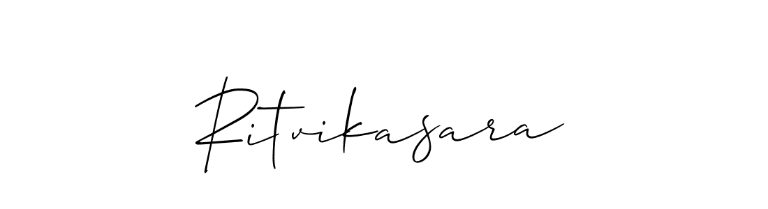 It looks lik you need a new signature style for name Ritvikasara. Design unique handwritten (Allison_Script) signature with our free signature maker in just a few clicks. Ritvikasara signature style 2 images and pictures png