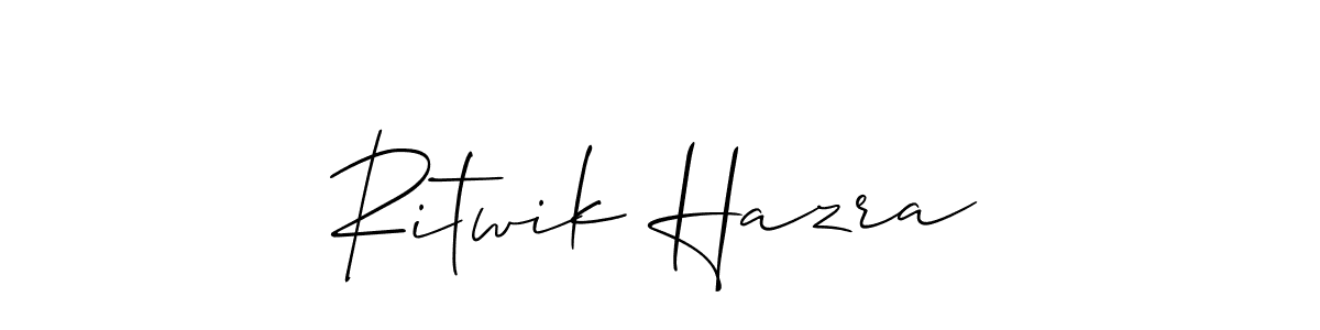 How to make Ritwik Hazra name signature. Use Allison_Script style for creating short signs online. This is the latest handwritten sign. Ritwik Hazra signature style 2 images and pictures png