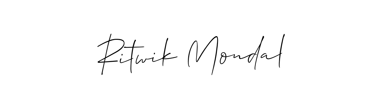 Design your own signature with our free online signature maker. With this signature software, you can create a handwritten (Allison_Script) signature for name Ritwik Mondal. Ritwik Mondal signature style 2 images and pictures png