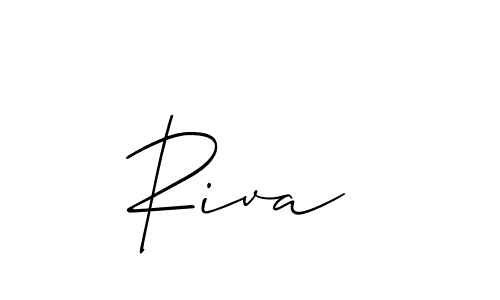 You should practise on your own different ways (Allison_Script) to write your name (Riva ) in signature. don't let someone else do it for you. Riva  signature style 2 images and pictures png